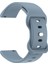 Evrensel 18 mm Düz Renkli Silikon Kayış Şeklinde Tokalı Akıllı Saat Kayışı - Kaya Mavisi (Yurt Dışından) 2