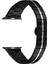 Apple Watch Series 10 42MM/9 8 7 41MM/SE (2023) Se (2022) Se 6 5 4 40MM/3 2 1 38MM Paslanmaz Çelik Kayış-Siyah+Gümüş (Yurt Dışından) 1