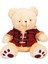 1510 Ekose Elbiseli Peluş Ayı 45 cm -Sunman 1