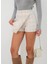 Iki Düğmeli Kaz Ayağı Desen Ch Kumaş Şort Etek Beyaztcu H26414 2