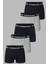 Erkek Siyah Gri Lacivert Paket Düz Likralı Boxer Şort 5’li 6