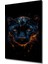 Çerçeve Görünümlü Ateşli Kara Panter Ahşap Mdf Dekoratif Ev Duvar Tablo Dikdörtgen Ev Duvar Tablo 2