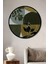Dekoratif Ahşap Yuvarlak Çerçeve Görünümlü Tablo Doğanın Geometrisi 1