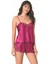 Vişne Saten Babydoll Şort Takımı 1