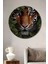 Kaplanın Büyülü Bakışı Ahşap Mdf Dekoratif Ev/işyeri Duvar Tablo Yuvarlak Ev/işyeri Duvar Tablo 1