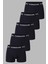 Erkek Siyah 5'li Paket Düz Likralı Boxer Şort 3