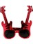 Kırmızı Renk Rockn Roll Gitar Şekilli Parti Gözlüğü 15X15 cm 1