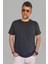 Erkek Siyah Slim Fit Bisiklet Yaka Pamuk Elastan Basic Tişört 5