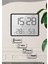 Dijital Oda Termometre Sıcaklık ve Nem Ölçer Masa Saati Alarm LCD Ekran Duvara Takılır Beyaz 4
