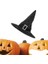 Hallowen Cadı Şapkası Tokalı Kemerli Simli Siyah 4