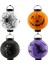 Halloween Cadılar Bayramı Japon Feneri Pilli 20 cm Siyah Renkli Iskelet Desenli Korku Aksesuarı 6