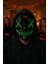 Halloween Cadılar Bayramı Maske Işıklı Pilli Yeşil Telli Korku Maskesi 3