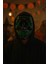 Halloween Cadılar Bayramı Maske Işıklı Pilli Yeşil Telli Korku Maskesi 8
