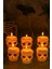 Halloween Cadılar Bayramı Kuru Kafa Modelli Mumluk 8 cm X6 Adet Beyaz Mumluk Korku Aksesuarı 3