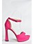 Fuşya Süet Kadın Topuklu Ayakkabı 13 cm 5