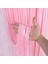 Soft Pembe Püsküllü Kapı Perdesi - Parti, Baby Shower, Cinsiyet Partisi 1x2 M 1