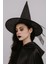 Hallowen Cadı Şapkası Baskılı Tüylü Simli Siyah Cadılar Bayramı Korku Şapkası 3