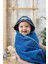 Bebek Banyo Havlu Kundak 80X80CM MAVİ/FİL 3