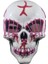 Halloween Maske Kuru Kafa Işıklı Fuşya Teller 2