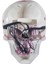 Halloween Maske Kuru Kafa Işıklı Fuşya Teller 7