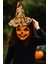 Halloween Cadı Şapkası Transparan Turuncu Yarasalı 3