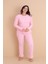 MR-8451 Boydan Düğmeli Yumuşacık Kumaşlı Kışlık Kadın Pijama Takımı 1