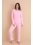 MR-8451 Boydan Düğmeli Yumuşacık Kumaşlı Kışlık Kadın Pijama Takımı 2