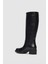 Galtrix Oval Burun Ayarlanabilir Toka Detaylı Kadın Çizme- Siyah 3