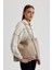Kadın Suni Deri Krem Trend Model Minimal Maxi Boy Omuz Çantası 5