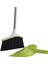 Basics Açılı Broom ve Dustpan Seti, Gümüş/yeşil Süpürge, Faraşlı, Çelik, Gümüş, 1