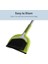 Basics Açılı Broom ve Dustpan Seti, Gümüş/yeşil Süpürge, Faraşlı, Çelik, Gümüş, 3