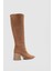 Liore Küt Burun Kadın Çizme- Taba Süet 2