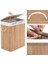 Bambu Katlanabilir Kirli Çamaşır Sepeti, Yıkanabilir Astar Torbalı, Sele Görünümlü Şık ve Dayanıklı Çamaşır Sepeti, Kapaklı ve Ergonomik Tasarım (2 Bölmeli) 3