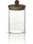 3'lü Boncuk Sap Akasya Kapaklı Yüksek Borosilikat Cam Saklama Kavanozu Seti - 500ML - 1000ML - 1500ML - 3