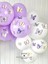 Lila Tema Mini Parti Seti Doğum Günü Balon Zinciri Eko Kit Lila Kelebek Tema Doğum Günü Süsü 5