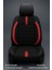 Seat Fura 1981–1986 Uyumlu - Tay Tüyü Orta + Lacost Kenar, 8 mm Süngerli Oto Koltuk Kılıfı Siyah Kırmızı (2 cm Yan Destek) 2