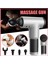 Fascial Gun RH-320 6 Kademe Hız Ayarlı, 4 Parça Başlıklı, USB Şarjlı, Masaj Tabanca Aleti (5148) 5