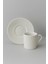 6 Lı Kahve Fıncan Takımı -70 ml Modern Beyaz Porselen-Çizgili 2