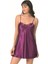 Mor Kısa Saten Gecelik 1