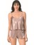 Vizon Saten Babydoll Şort Takımı 1