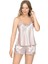 Pudra Saten Babydoll Şort Takımı 1