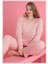 Büyük Beden Pamuklu Dantel Işlemeli Pijama Takımı 1