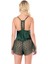 Koyu Yeşil Saten Babydoll Şort Takımı 6