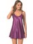 Mor Kısa Saten Gecelik 1