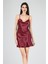 Kısa Gecelik Degaje Bordo 7740 1
