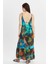 Yaprak Desenli Askılı Uzun Elbise – Renkli ve Şık Yaz Tarzı 7