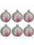 6 cm Ağaç Süsleme Topu 6lı -Mat Gümüş- 1