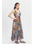 Patchwork Desenli Askılı Uzun Elbise – Yazın Şıklığı 4