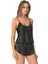 Siyah Saten Babydoll Şort Takımı 2