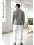Pamuklu Erkek Sweatshirt Gri Soft Touch Relax Fit Basic Bisiklet Yaka 3 Iplik Nefes Alan 5